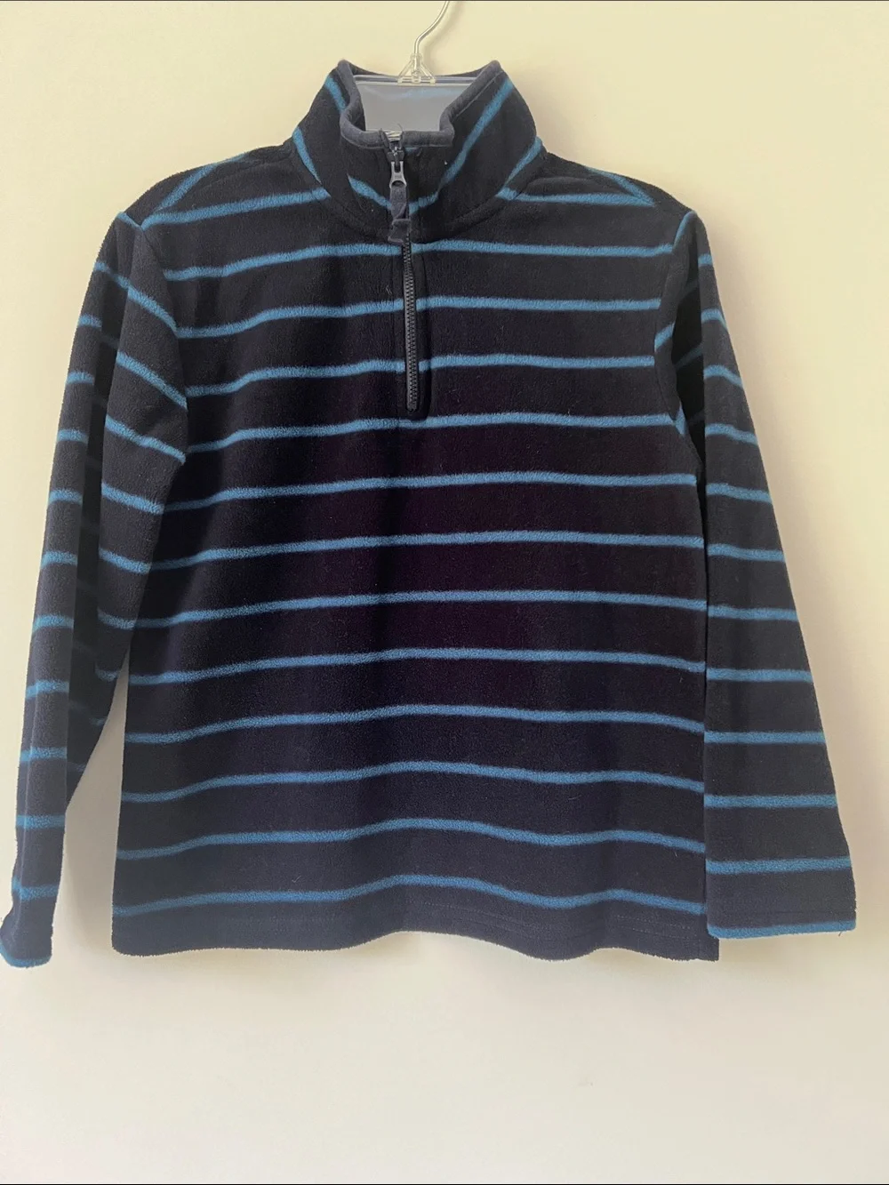 Gymboree Black and Blue Striped Quarter-Zip Sweater